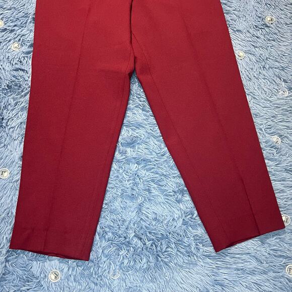 VINTAGE E-Z Motion Pants Size 10 Petite Women’s Red Casual - Picture 7 of 11